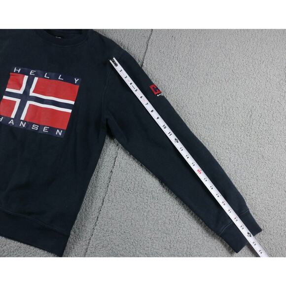 Sandro Paris x Helly Hansen Small Black Red Sweatshirt Pullover Graphic Print - Picture 8 of 11